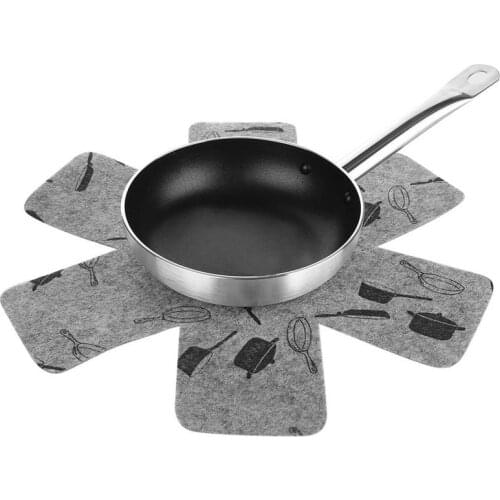 Foldable Non-slip Heat Resistant Pad Pan Protectors Gray Print Premium Divider Prevent Scratching Separate Protect Surfaces