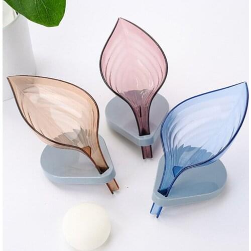 Leaf Shape Soap Box Bathroom Soap Holder Dish Storage Plate Tray Bathroom Soap Holder Case Kitchen Supplies Bathroom Gadgets