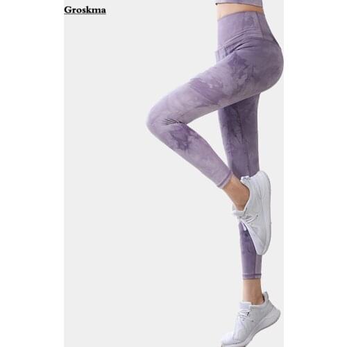 High Waist Women Yoga Pants Tie-Dye Sports Running Leggings Fitness Gym Outdoor Sportswear Trousers Ropa Deportiva Mujer