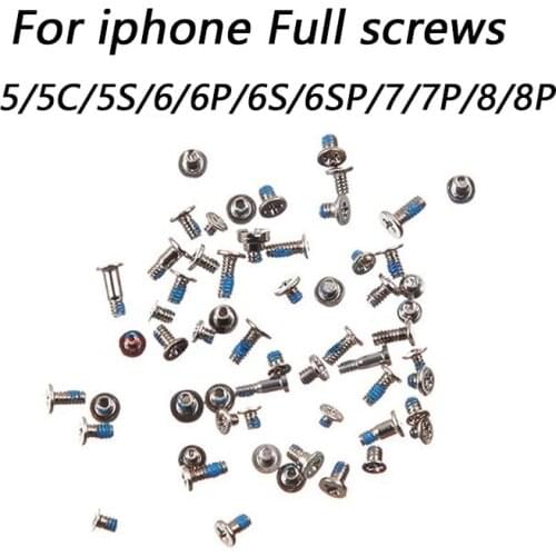 1 PCS New Full Screws Set with Botton Screw For iphone5 5C 5S 6 6 6 Plus 6S 6S Plus 7 7 Plus 8 8 Plus X Replacement parts