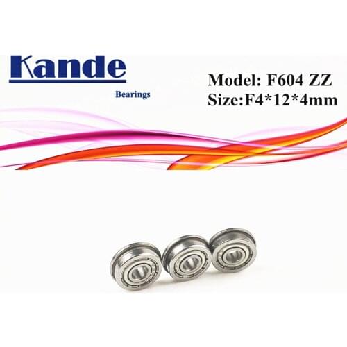 10PCS F604ZZ F604 ZZ With Flange Miniature Deep Groove F604 Ball Bearing F4x12x4mm F604-2Z