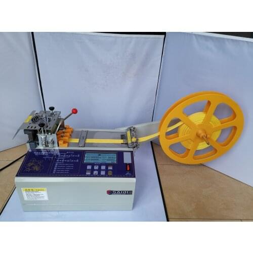 986T computer cold Cloth belt cutting machine, magic adhesive tape zipper webbing machine elastic belt automatic cutting