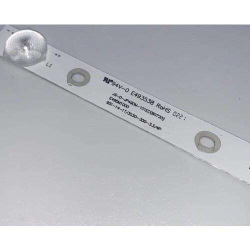 20PCS LED Backlight strip 10LED 49 inch TV JS-D-JP49DM-101EC (80720) 6V/LED E49DM1000 951-14-1T E493538