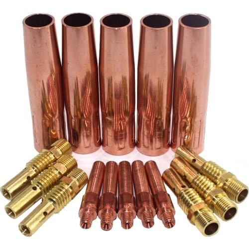 25pcs Panasonic 200A MIG MAG Gun Torch Accessories MIG shield Cups electric tips link rod for CO2 MIG MAG welding machine