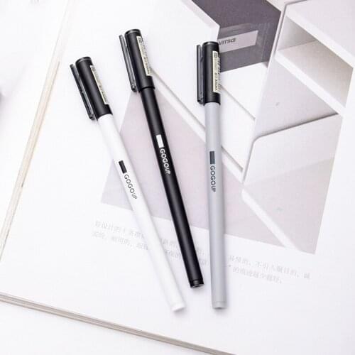 3pcs Simple Personality pen 0.38mm Full needle Gel pen Student Exam School supplies Stationery GP6519