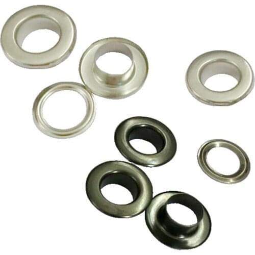 300sets/lot 8mm metal brass eyelets with washer round metal grommets nickle /black nickle plating color free shipping 2017091102