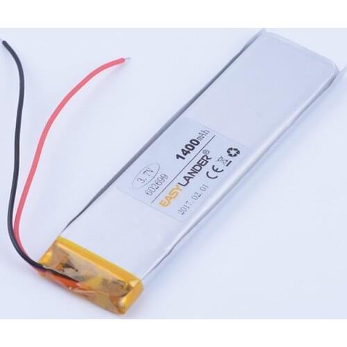 602699 3.7V 1400mAh Rechargeable li Polymer Li-ion Battery For tachograph LED light Speaker Toys GPS Driving recorder 6025100