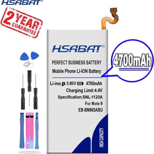 New Arrival [ HSABAT ] 4700mAh EB-BN965ABU Battery for Samsung Galaxy Note9 Note 9 N960U SM-N9600 SM-N960F N9600 SM-N965F