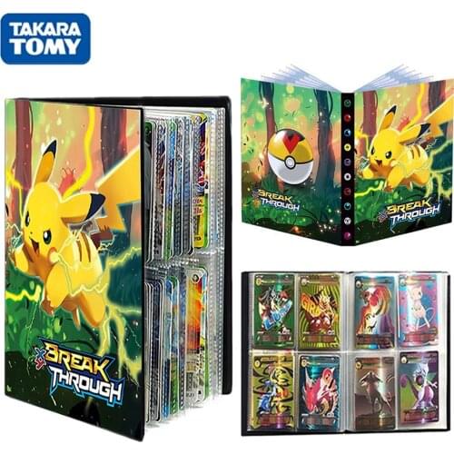 Pokemon Album Book 4 Pocket 240 Card Display Livre Pokémon Anime Pikachu Holder Playing Game GX Collection Map Binder Folder Toy