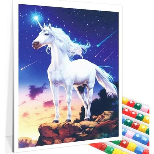 Diy Animal Unicorn Diamond Painting Full Square/Round Handmade Diamond Embroidered Mosaic Cross Stitch Kit Home Decoration Gift