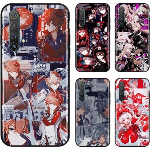 Anime Genshin darbe For OPPO Find X3 X2 K5 K3 R17 R15 R9S F19 F15 F11 F9 F7 F5 Neo lite Pro Black Soft Phone Case