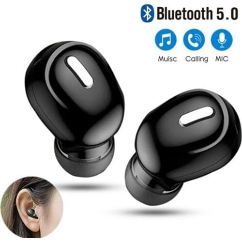 Mini Wireless Bluetooth 5.0 Earphone in Ear Sport with Mic Handsfree Headset Earbuds For Samsung Huawei All Phone Earphones