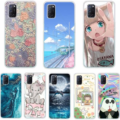 For OPPO A52 Case A92 A72 Case 6.5" Silicon Soft TPU Back Phone Cover For OPPO A 52 72 92 Case protective Marble Case Bag