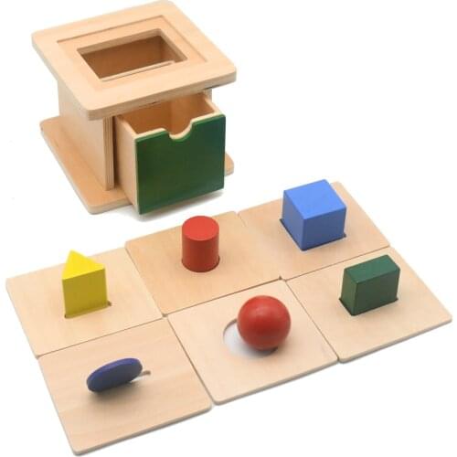 Montessori Sensory Toys Shape Match Up Game Box 6 in 1 Wooden Learning Educational Baby Toys Juguetes Montessori G0564H