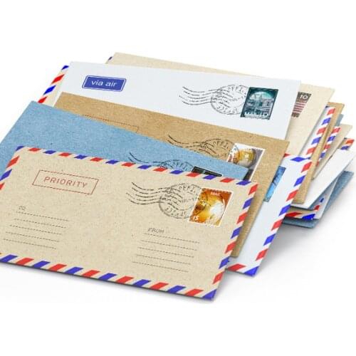 100 pieces kraft paper envelope DIY multi-function size envelope wedding birthday party gift card envelope