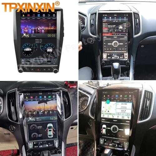 Carplay 2 Din Android 9 Tesla Multimedia Stereo For Ford Edge 2015 2016 2017 2018 GPS Navi BT Radio Viedo Audio Player Head Unit