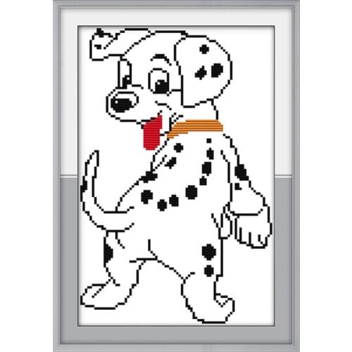 A Dalmatian cross stitch kit cartoon 14ct 11ct count print canvas stitches embroidery DIY handmade needlework plus