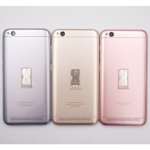 BaanSam New Battery Door Back Cover Housing Case For Xiaomi Redmi 5A With Power Volume Buttons+SIM Card Tray