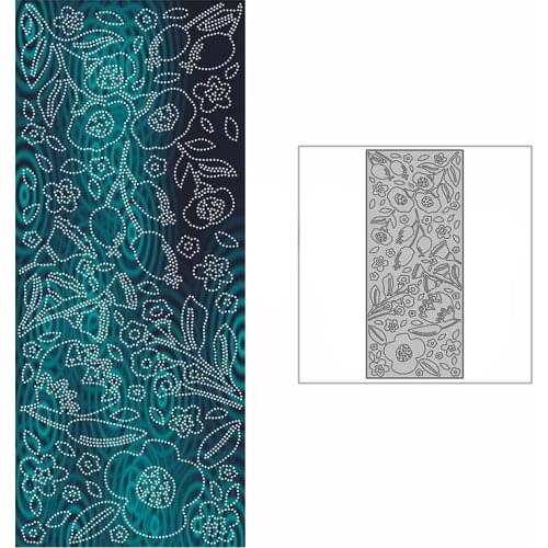 New Slim Spotted Tulip Flower Background Plate Craft Embossing 2021 Metal Cutting Dies for DIY Scrapbooking Album Card Making