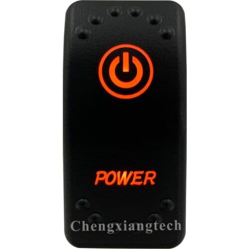 Orange Led Light - Car Boat Caravan Marine Rocker Switch- Power- Compressor - for Carling ARB NARVA 4X4 -Waterproof