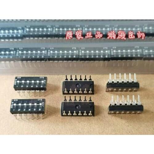Original New 100% dial code switch 209-6LPST spacing 2.54MM coding switch 6-bit 6P