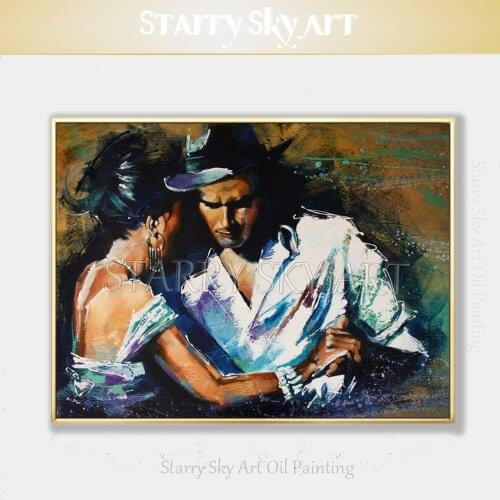 Excellent Artist Hand-painted High Quality Argentina Dancer Oil Painting on Canvas Abstract Modern Dancer Argentina Oil Painting