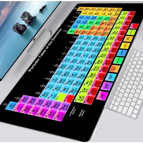 Periodic Table of Elements Mousepad Kawaii Gaming Accessories Non-slip Mouse Pad Gamer XXL Mausepad Keyboard Mat Tapis De Souris