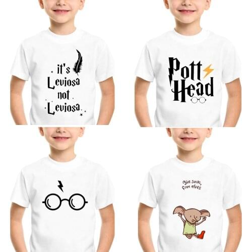 Boys Girls Casual O-neck Tops Summer Fashion Children Boys Cartoon T-Shirt Funny Letters Print Kids Short Sleeve Tee