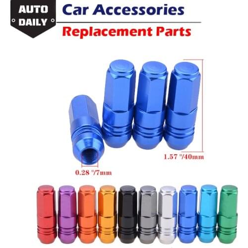 Hexagonal Tire Valve Stems Caps Stylish Car Wheel Long NUT Tire Valve Cover Aluminum Universal Decorative Car Accessories