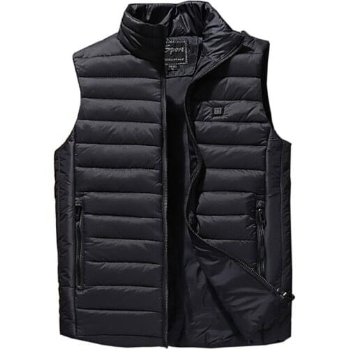 Unisex Warming Heated Vest USB Charging Padded Jackets Smart Heating Hooded Vest Coat Personal Health Care Braces & Supports EK