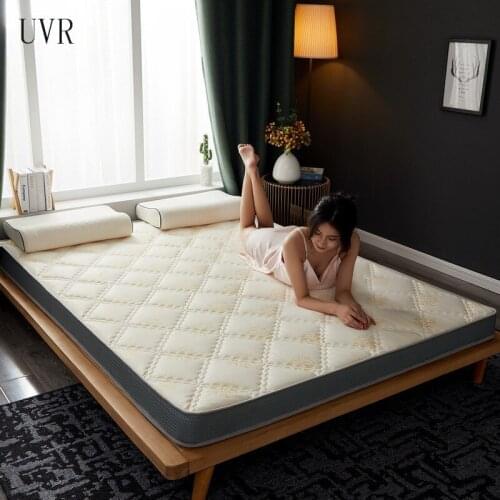 UVR Thai Latex Mattress Breathable Soft Knitted Cotton Mattress Soothing Body Pressure Pad Bed Ergonomic Cushion Help Sleep
