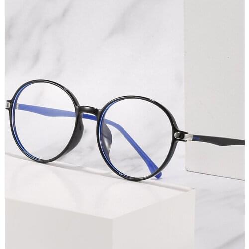 TR90 Anti Blue Light Decorative Glasses Round Computer Anti-blue Eye Glasses with Frame Transparent Eyewear Women Glasses Frame