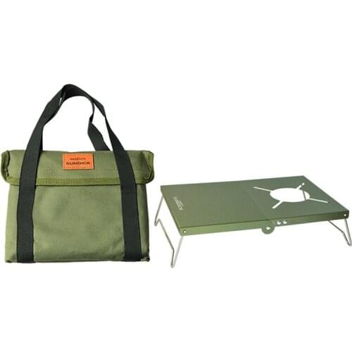 SUNDICK Outdoor Folding Stove Table Aluminum Alloy Windproof Stove Stand Camping Stove Table For Camping Hiking