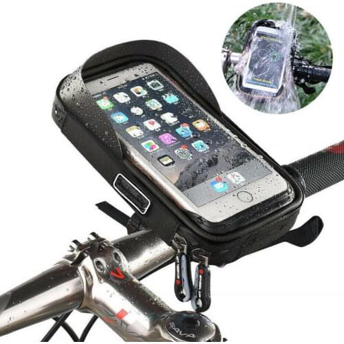 6-7inch Waterproof Bike Bicycle Mobile Phone Holder Stand Motorcycle Handlebar Rearview Mount Bag Case For iphone for Samsung