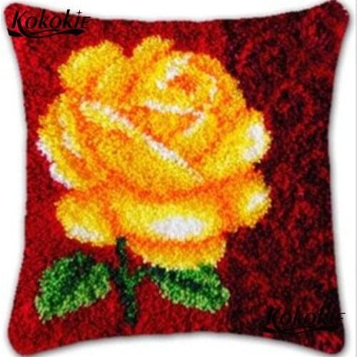 Latch Hook diy Needlework material for handicraft Unfinished Crocheting Rug Kits Yarn cross stitch kits Embroidery Pillowcase