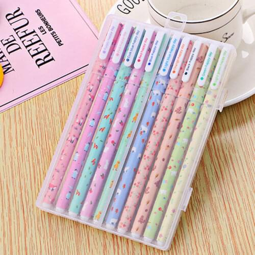 10pcs creative cute color gel pen learning stationery pen color office pen