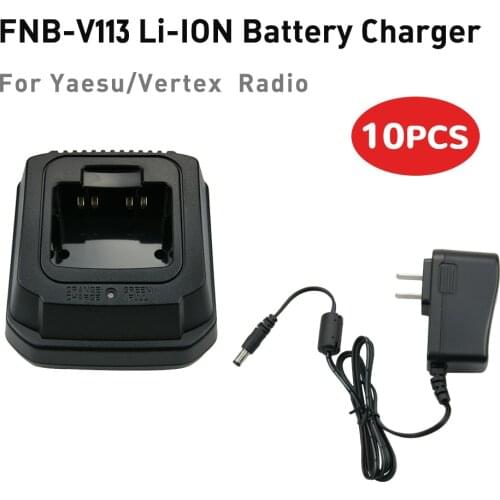 10Pcs Walkie Talkie Li-ion Battery Charger for Yaesu/Vertex Standard Radios EVX-531 EVX-534 EVX-539 VX-450 VX-459 Two Way Radio