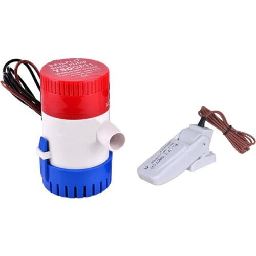 12v/24Volt submersible bilge pump 750GPH electric water pump for boats accessories marin with bilge float switch