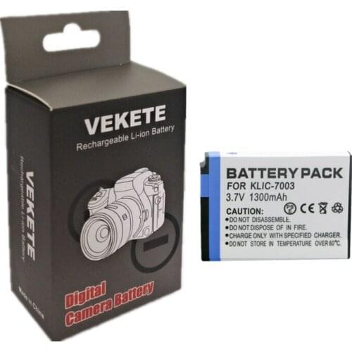 1300mAh KLIC-7003 KLIC 7003 K7003 Digital Camera Battery For Kodak EasyShare V1003 V803