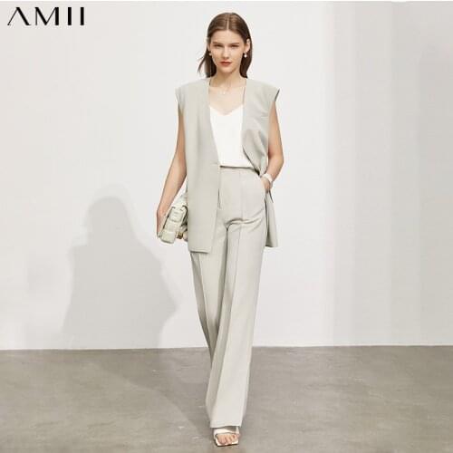 Amii Women's Trouser Suits With A Vest China