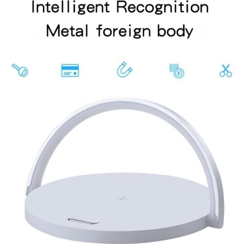 Fast Qi Wireless Charger Table Lamp for iPhone 8Plus X XR 8 11 Pro XS Max Samsung S10 S9 7 S20 Note10 9 Charging night light Pad