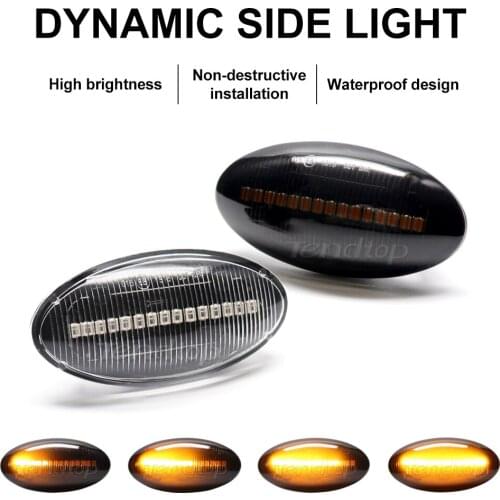 2Pcs For Suzuki Swift Jimmy Vitara SX4 Dynamic Blinker LED Streamer Turn Signal Light Sequential Side Marker Lamp Car Facelift