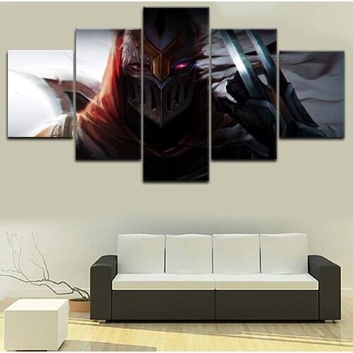 Painting Canvas 5 Piece Zed HD Printed Game Poster Wall Art Modular Picture Modern Home Decor Living Room Decoration Painted