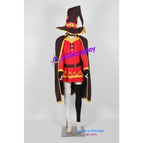 Konosuba Cosplay Megumin Cosplay Costume include big hat and eyepatch