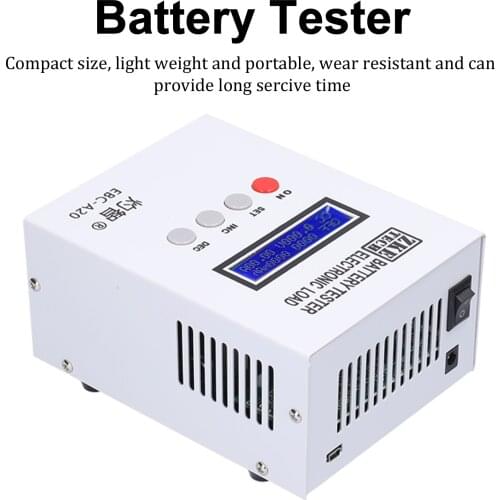 Battery Tester 30V 20A 85W Lithium Lead-acid Batteries Capacity Test Device 5A Recharge 20A Discharge Support PC Software Contro
