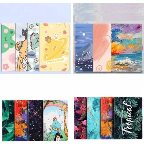 Magnetic Case for Huawei MatePad 10.4 Pro 10.8 12.6 Cover Fashion Printed PU Leather Stand Funda Coque With Auto Sleep Wake UP