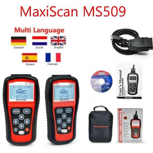 New Diagnostic Tool MaxiScan MS509 OBD2/EOBD Auto Code Reader Work for US&Asian&European Car MS509 Scanner Automotive