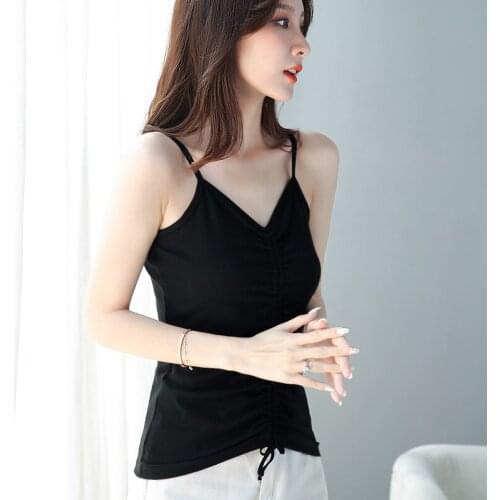 Womens Cotton Camis Solid color Female Slim Sleeveless Casual Vest Solid Color Crop Lower Cut Top For Ladies Fitness Vest Summer