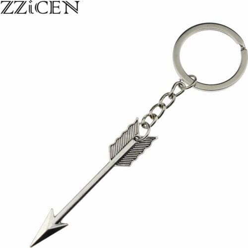 Fashion Antique Sword Key chain Long Bow and Arrow Archery Pendant Keychain Novelty Gift Key Ring Holder Creative Jewelry