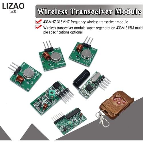 315Mhz / 433Mhz RF Wireless Transmitter Module and Receiver Kit 5V DC Wireless For Arduino Raspberry Pi /ARM/MCU WL Diy Kit